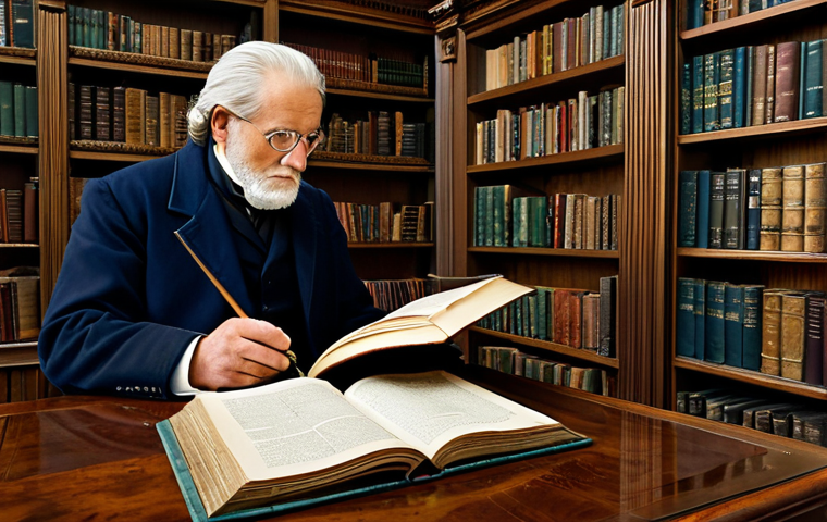 Discovering Ancestors**
A historian in a well-lit library, researching a large, antique family genealogy book, surrounded by historical documents and bookshelves. The scene evokes a sense of mystery and discovery. Fully clothed, appropriate attire, safe for work, perfect anatomy, natural proportions, professional, modest, family-friendly, high quality.
**