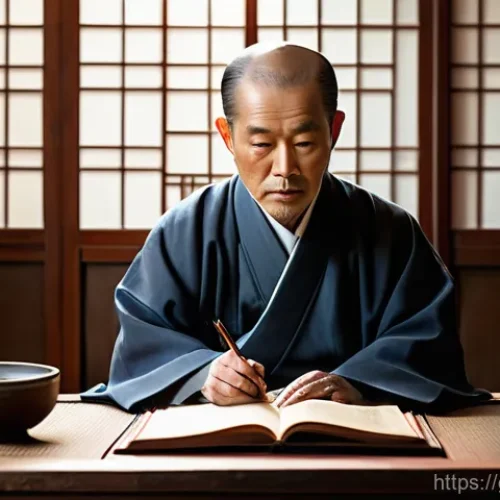 Home 1 유명 인물의 족보 - A refined, elderly Joseon Dynasty literati, Kang Se-hwang, with a dignified expression, seated on a ...